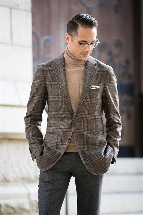 turtleneck with burberry blazer